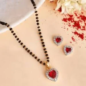 beautiful-heart-shape-mangalsutra-with-colourful-stones